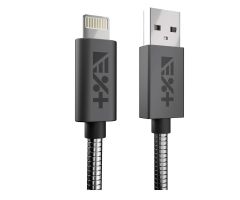 NEXT ONE Metallisches USB-A / Lightning MFi-Kabel 1 m Space Grau
