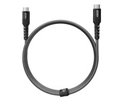 NEXT ONE Geflochtenes USB-C / USB-C-Kabel 1,2 m Space Grau