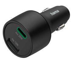 Hama KFZ-LADEGERÄT 32W, PD/QC 1X USB-C, 1X USB-A, SCHWARZ
