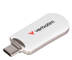 Verbatim Plectra USB-C-Flash-Laufwerk, Weiß, 256 GB