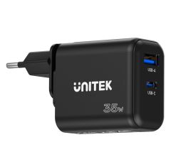 Unitek GaN 35W USB-C USB-A Wandladegerät