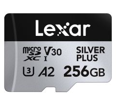 Lexar 256GB microSDXC Silver Plus UHS-I U3 A2 V30