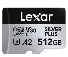 Lexar 512GB microSDXC Silver Plus UHS-I U3 A2 V30
