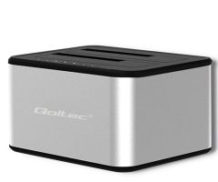 Qoltec Dockingstation für 2x HDD/SSD 2,5"/3,5" SATA/USB