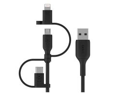 Belkin Belkin Kabel 3in1 USB-A auf Lightning, microUSB, USB-C, 1m, Teil