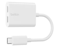 Belkin Belkin Adapter 2/USB-C für Audio und Laden PD 60 W, Weiß