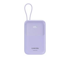 CANYON Powerbank OnPower 101 mit Kabel 10000 mAh PD22.5W Lila