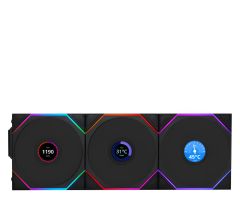 Lian Li Uni Fan TL Wireless LCD 120 Reverse Dreierpack 3x120mm