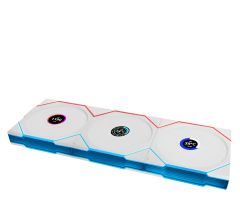 Lian Li Uni Fan TL Wireless LCD 120 Reverse Weiß Dreierpack 3x120m