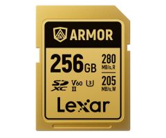 Lexar 256GB SDXC ARMOR Gold UHS-II U3 ​​​​V60 IP68 Edelstahl