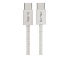 Hama USB-C-USB-C Ladekabel Nylon 1m beige