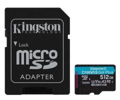 Kingston 512GB microSDXC Canvas Go! Plus Gen4 200MB/s A2 U3 V30