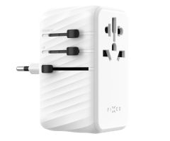 FIXED Voyager Weltadapter 3xUSB-C/1xUSB GaN 120W weiß