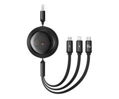 Baseus Free2Draw Kabel USB auf M+L+C 100W 1.1m Schwarz