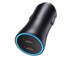 Baseus Golden Contactor Pro Car Charger C+C 40W Dark Gray