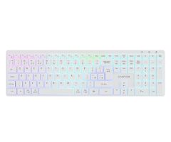 CANYON Tastatur HKB-W11 UK/US RGB Zwei Modi Kabellos Weiß