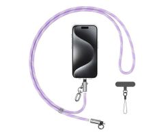 USAMS Ladekabel mit Trageschlaufe, 30 W, USB-C/Lightning, 1,2 m, Lila