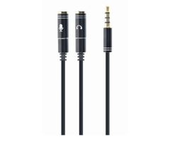 Gembird Audio Adapter 4PIN Stecker Stecker , 2x Mini Klinke 3,5mm Buchse