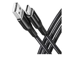 Axagon BUCM-AM20AB, HQ Kabel USB-C - USB-A, 2m, USB 2.0, 3A