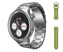 Motorola moto watch Silver Stainless Steel + Herbal Garden Silicone