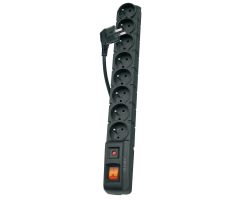 HSK DATA Acar S8 - 8 Steckdosen, 1,5 m, schwarz