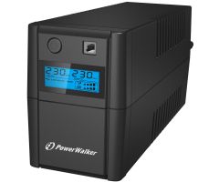Power Walker VI 650 SHL FR (650VA/360W, 2xPL, USB, LCD, AVR)
