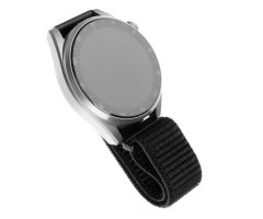 FIXED Nylonarmband für Smartwatch (22 mm) breit schwarz