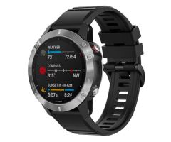FIXED Silikonarmband für Garmin Fenix ​​​​QuickFit schwarz (26 mm)