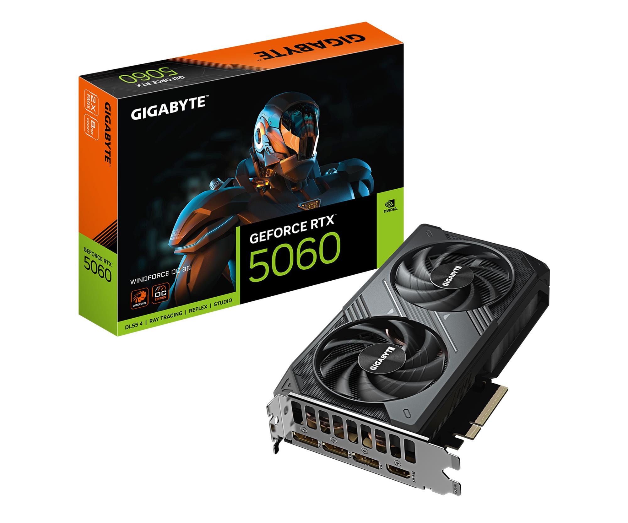 Gigabyte GeForce RTX 5060 Windforce OC 8GB GDDR7 DLSS4